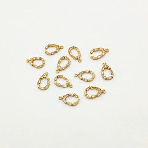 CZ Drop Shape Charm 16x10mm 50PCS Earring DIY Jewelry Findings Component