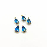 Copper Glass Drop-Shaped Connectors for Jewelry DIY
