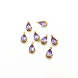 Copper Glass Drop-Shaped Connectors for Jewelry DIY