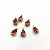 Copper Glass Drop-Shaped Connectors for Jewelry DIY