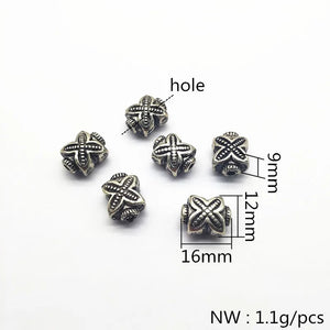 200pcs CCB Rhodium Flower Shape Beads for Earrings DIY