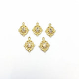 16x12mm Oval CZ Charm Copper Earrings Parts Hand Jewelry DIY
