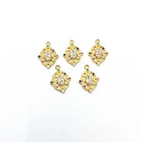16x12mm Oval CZ Charm Copper Earrings Parts Hand Jewelry DIY