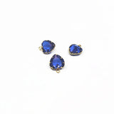 Copper Glass Heart Charm Earring Accessories 50pcs