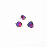 Copper Glass Heart Charm Earring Accessories 50pcs