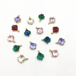 50pcs Drop Shape Crystal Glass Charm for Earrings DIY