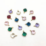 50pcs Drop Shape Crystal Glass Charm for Earrings DIY