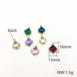 50pcs Drop Shape Crystal Glass Charm for Earrings DIY