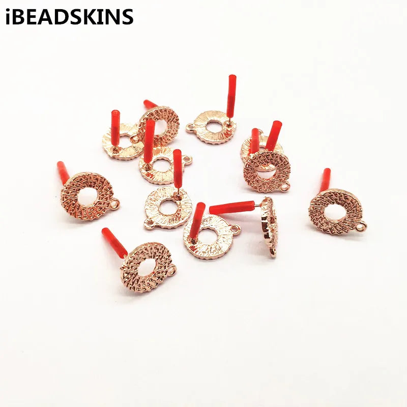 16x13mm Rose Stud Earrings Accessories for DIY Jewelry Making