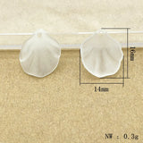 Frosted Clear Leaves Bead DIY Jewelry Findings 1500pcs