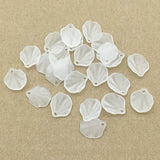 Frosted Clear Leaves Bead DIY Jewelry Findings 1500pcs