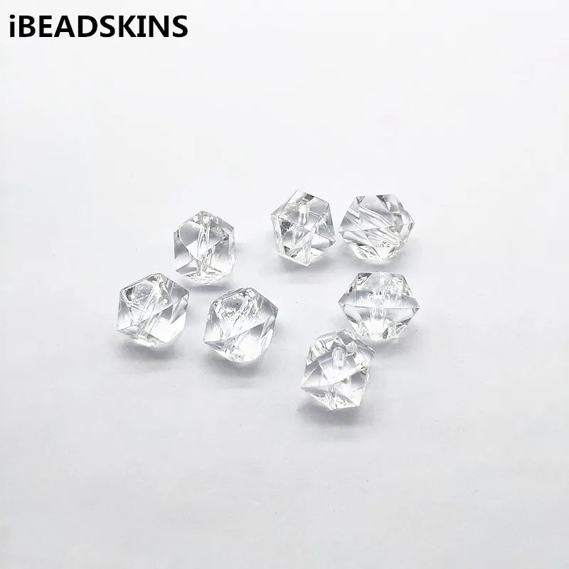 Clear Acrylic Cuboid Beads 160pcs for DIY Jewelry