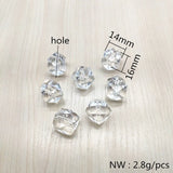 Clear Acrylic Cuboid Beads 160pcs for DIY Jewelry