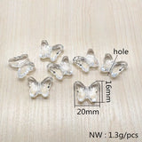 Clear Acrylic Butterfly Beads 330pcs for Earrings Hand Jewelry Findings