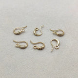 CZ Gold-Plated Ear Hooks for Earrings DIY 50pcs