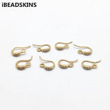 CZ Gold-Plated Ear Hooks for Earrings DIY 50pcs
