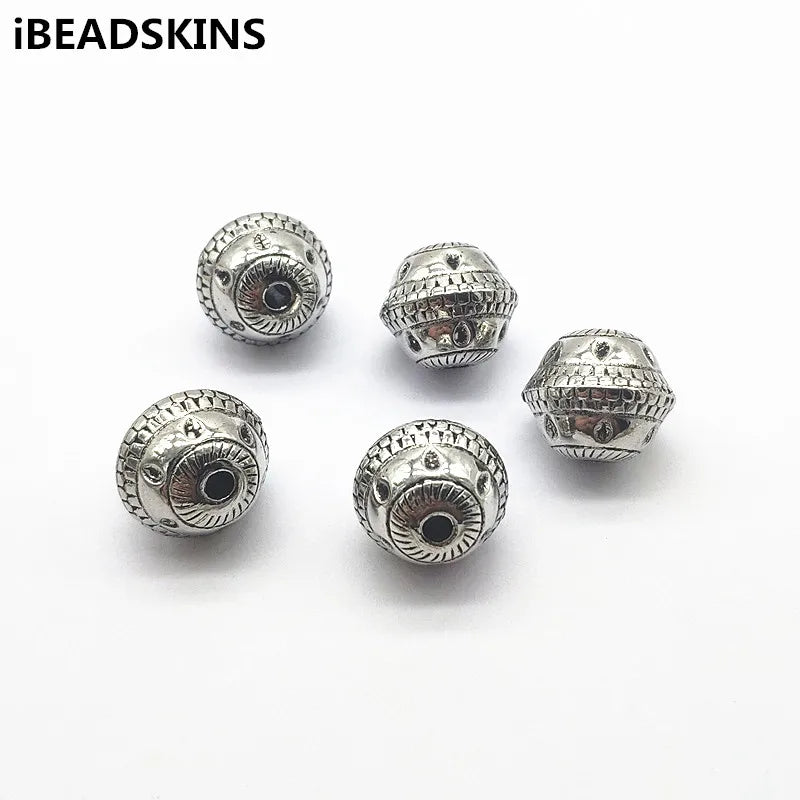 CCB Rhodium Wheel Beads 17X19mm 100pcs Earrings Parts DIY