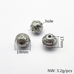 CCB Rhodium Wheel Beads 17X19mm 100pcs Earrings Parts DIY