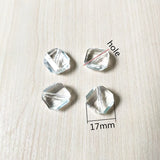 Clear Acrylic Rhombus Beads 390pcs DIY Jewelry Making