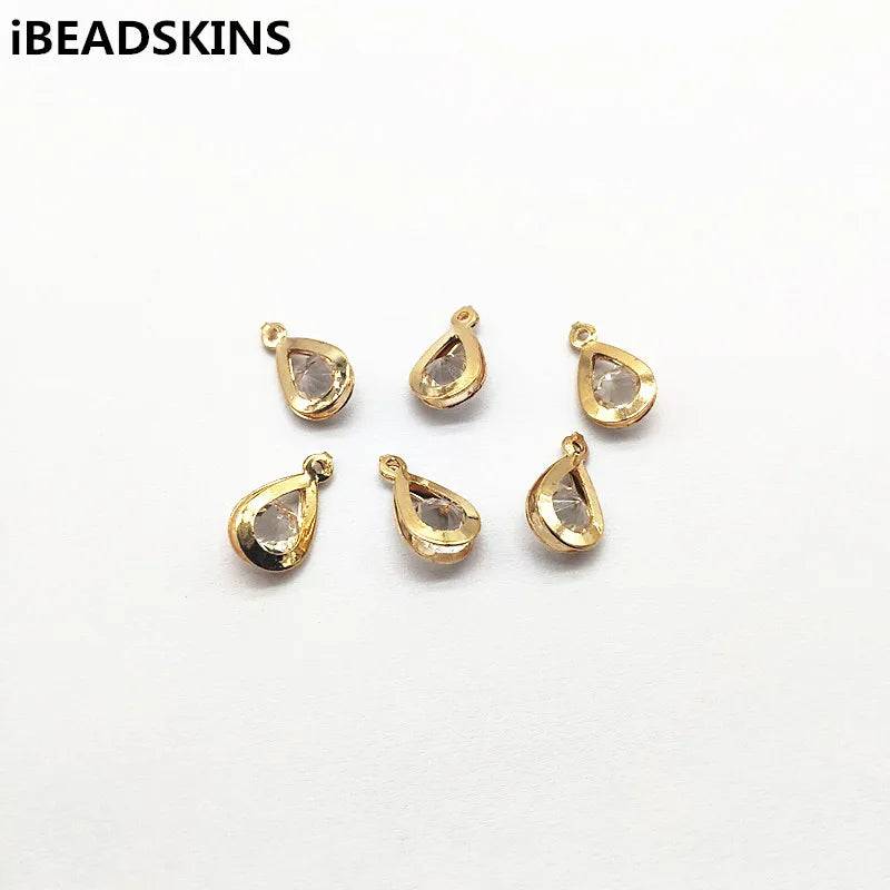 200pcs Rhinestone Drop Shape Charm for Earrings Necklace DIY