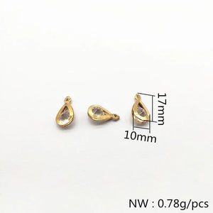 200pcs Rhinestone Drop Shape Charm for Earrings Necklace DIY