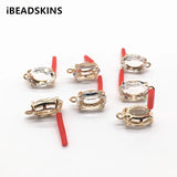 30pcs Oval Silver Crystal Stud Earring Accessories