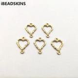 Heart-Shape Charm for Earring DIY Parts - 100pcs