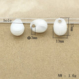 17x13mm 300pcs Shell Effect Drop Shape Beads for DIY Jewelry Making