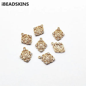 50pcs Copper/Cubic Zirconia Oval Charm Jewelry Earrings Findings DIY