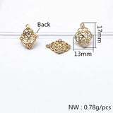 50pcs Copper/Cubic Zirconia Oval Charm Jewelry Earrings Findings DIY