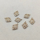 50pcs Copper/Cubic Zirconia Oval Charm Jewelry Earrings Findings DIY