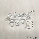 Clear Acrylic Lentils-shape Beads for Jewelry Making, 720pcs