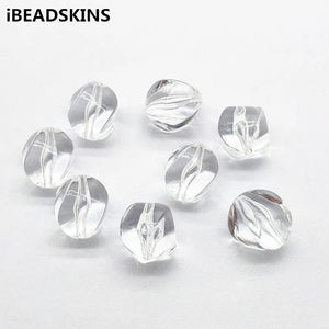 Clear Acrylic Twisted-shape Earring Beads 210pcs/lot