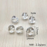 Clear Acrylic Twisted-shape Earring Beads 210pcs/lot