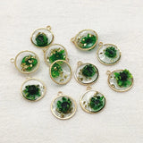 Copper Built-in Flowers Charm for Necklace - 50pcs