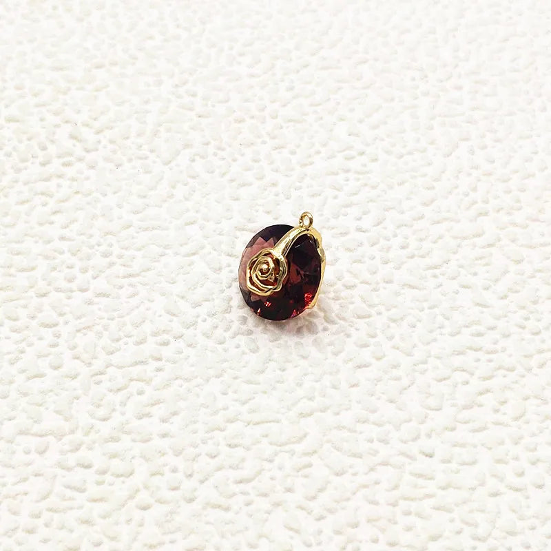 50pcs Copper/crystal Round Charm/Pendants for Earrings DIY
