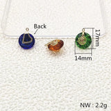 50pcs Copper/crystal Round Charm/Pendants for Earrings DIY