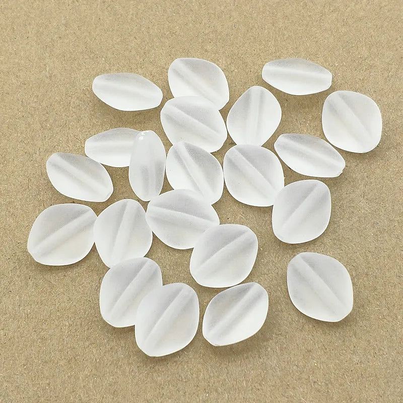 530pcs Clear Frosted Lentils Beads for Jewelry DIY Parts