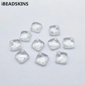 550pcs 17x17mm Clear Acrylic Square Earrings Findings DIY Jewelry Parts