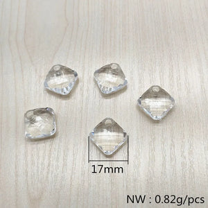 550pcs 17x17mm Clear Acrylic Square Earrings Findings DIY Jewelry Parts