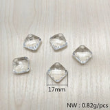 550pcs 17x17mm Clear Acrylic Square Earrings Findings DIY Jewelry Parts