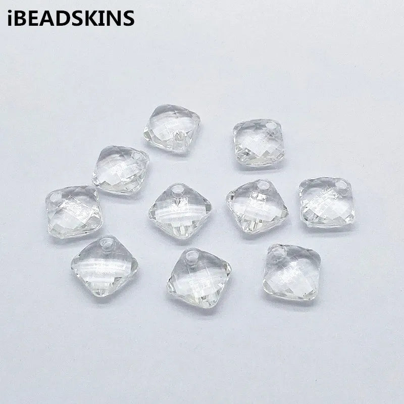 550pcs 17x17mm Clear Acrylic Square Earrings Findings DIY Jewelry Parts
