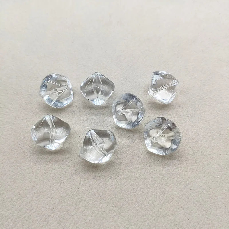 200pcs Clear Acrylic Octagonal Beads for Jewelry DIY