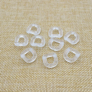 17x18mm Frosted Clear Chain Acrylic Beads for Earrings DIY