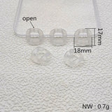 17x18mm Frosted Clear Chain Acrylic Beads for Earrings DIY