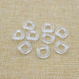 17x18mm Frosted Clear Chain Acrylic Beads for Earrings DIY