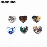 Heart Shape Acetic Acid Charms for Earrings DIY (100pcs)