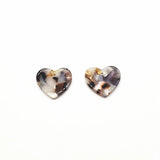 Heart Shape Acetic Acid Charms for Earrings DIY (100pcs)