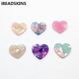 Acetic Acid Heart Charms for Earrings DIY Parts
