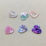 Acetic Acid Heart Charms for Earrings DIY Parts